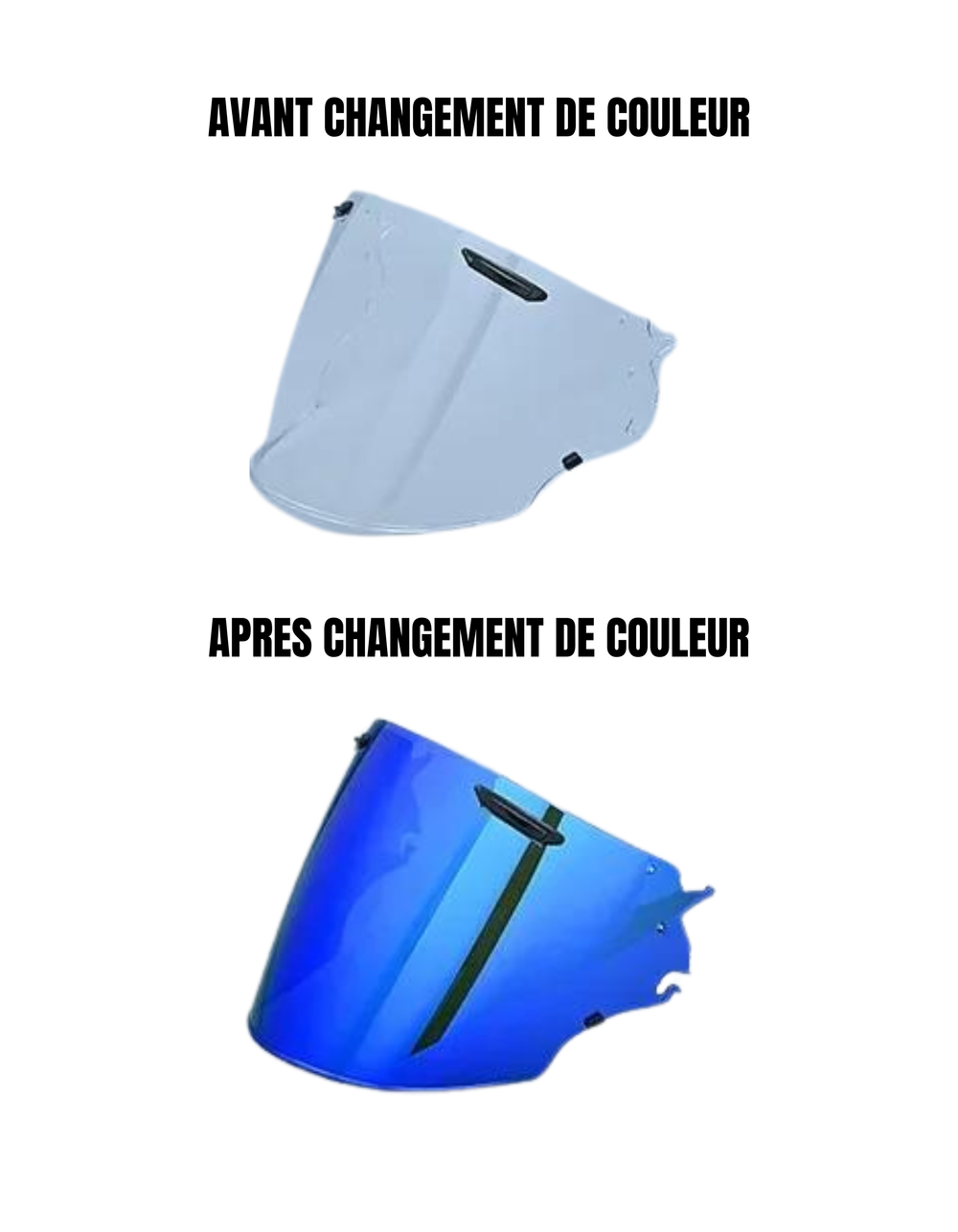 Visière Photochromique Homologuée - Bleu