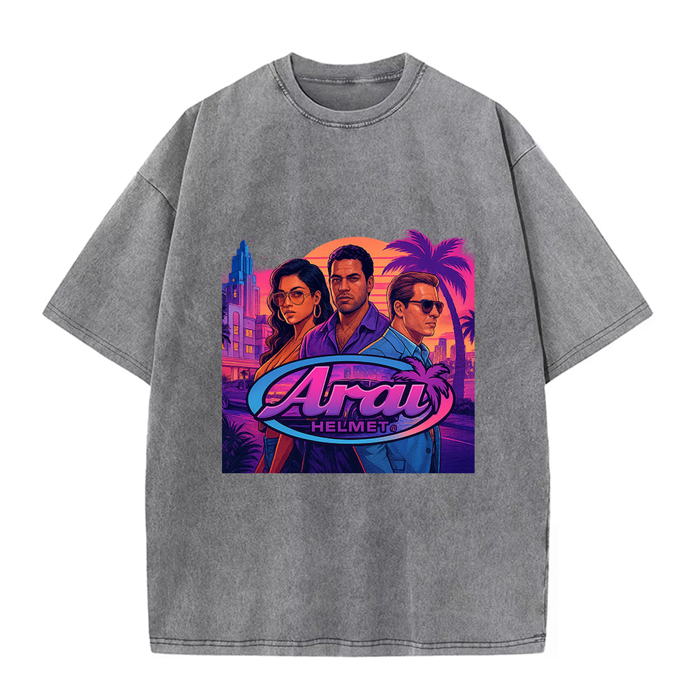 T-shirt Oversize | Édition spéciale Arai x GTA 6 | Miami Vibe