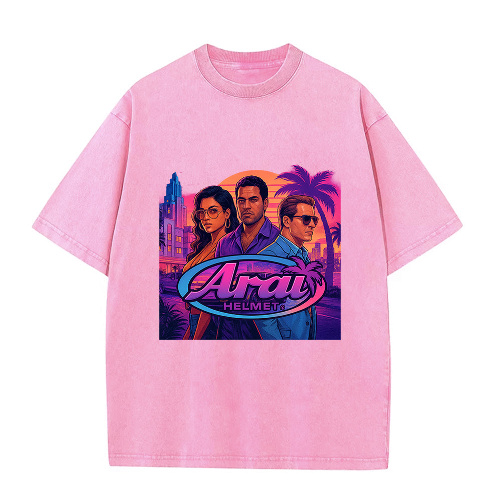 T-shirt Oversize | Édition spéciale Arai x GTA 6 | Miami Vibe