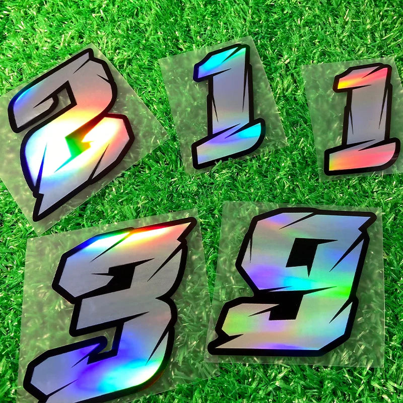 Stickers pour casque et moto avec numéro de 0 à 9