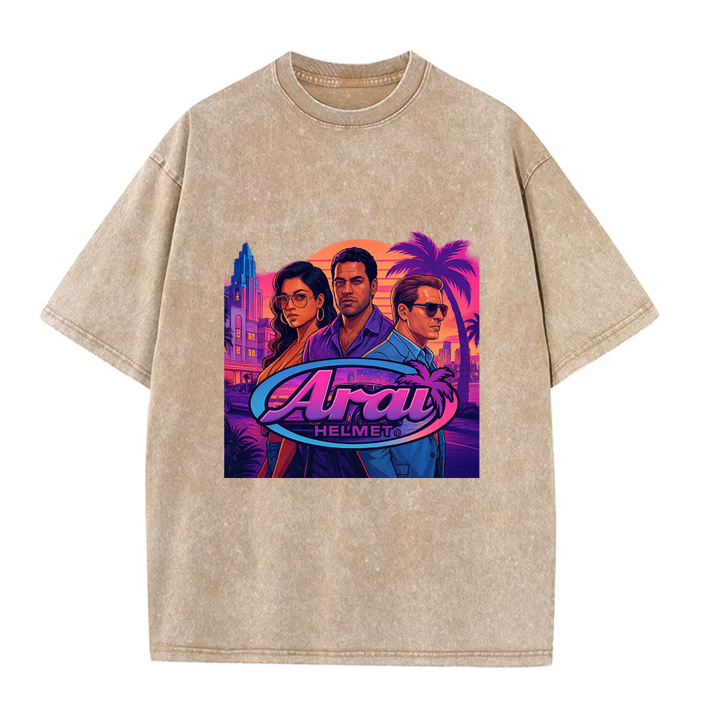 T-shirt Oversize | Édition spéciale Arai x GTA 6 | Miami Vibe