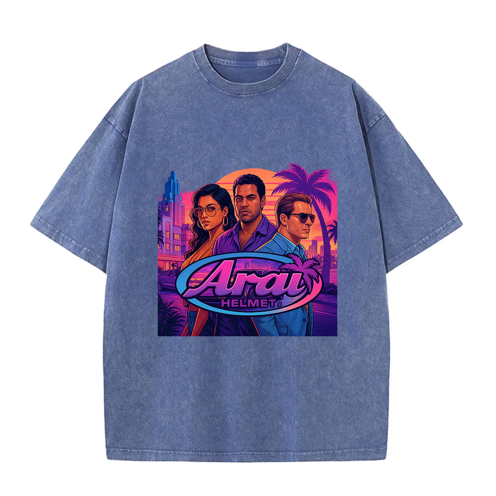 T-shirt Oversize | Édition spéciale Arai x GTA 6 | Miami Vibe