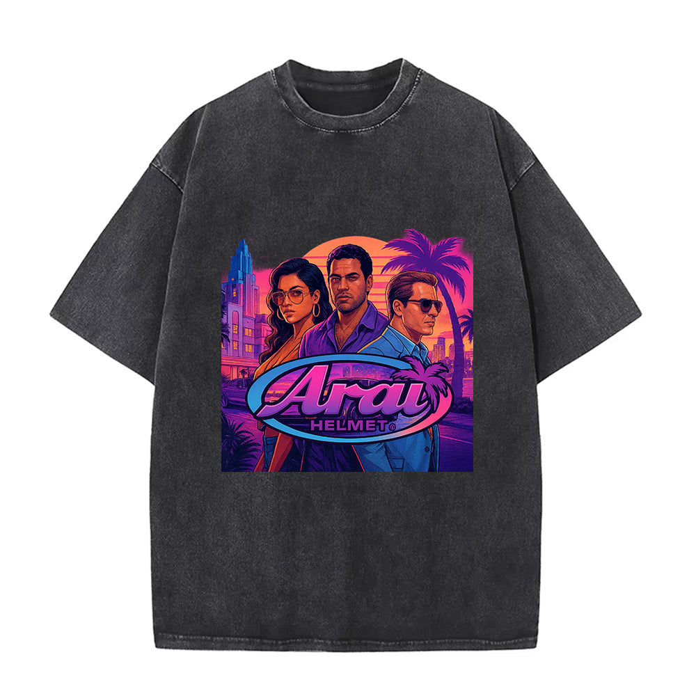 T-shirt Oversize | Édition spéciale Arai x GTA 6 | Miami Vibe